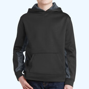 Youth Sport Wick ® CamoHex Fleece Colorblock Hooded Pullover