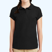 Girls Silk Touch Peter Pan Collar Polo