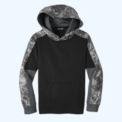 Youth Sport Wick ® Mineral Freeze Fleece Colorblock Hooded Pullover