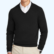 Cotton Stretch V Neck Sweater