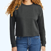 Women's Tri Blend Fleece Crop Crew