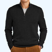 Washable Merino Birdseye 1/4 Zip Sweater