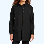 Women's Long Sleeve Twill Overshirt